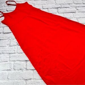 Avon Maxi Dress Size Small Spaghetti Strap Casual Party Stretch Red A-Line